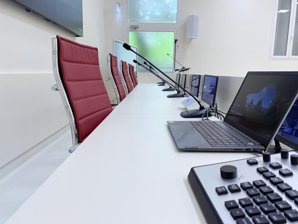 speakers' desk