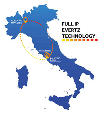 Map Mediaset Studies Italy