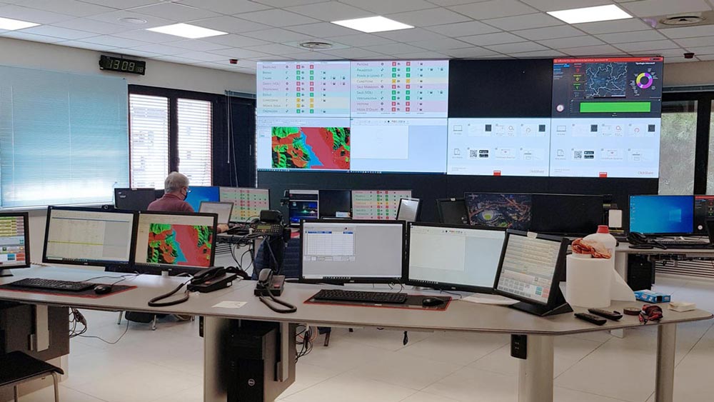 Firedepartment Brescia control room stations