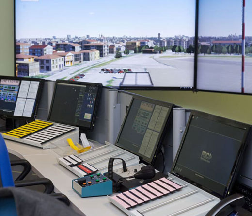 FIS simulator arena desk
